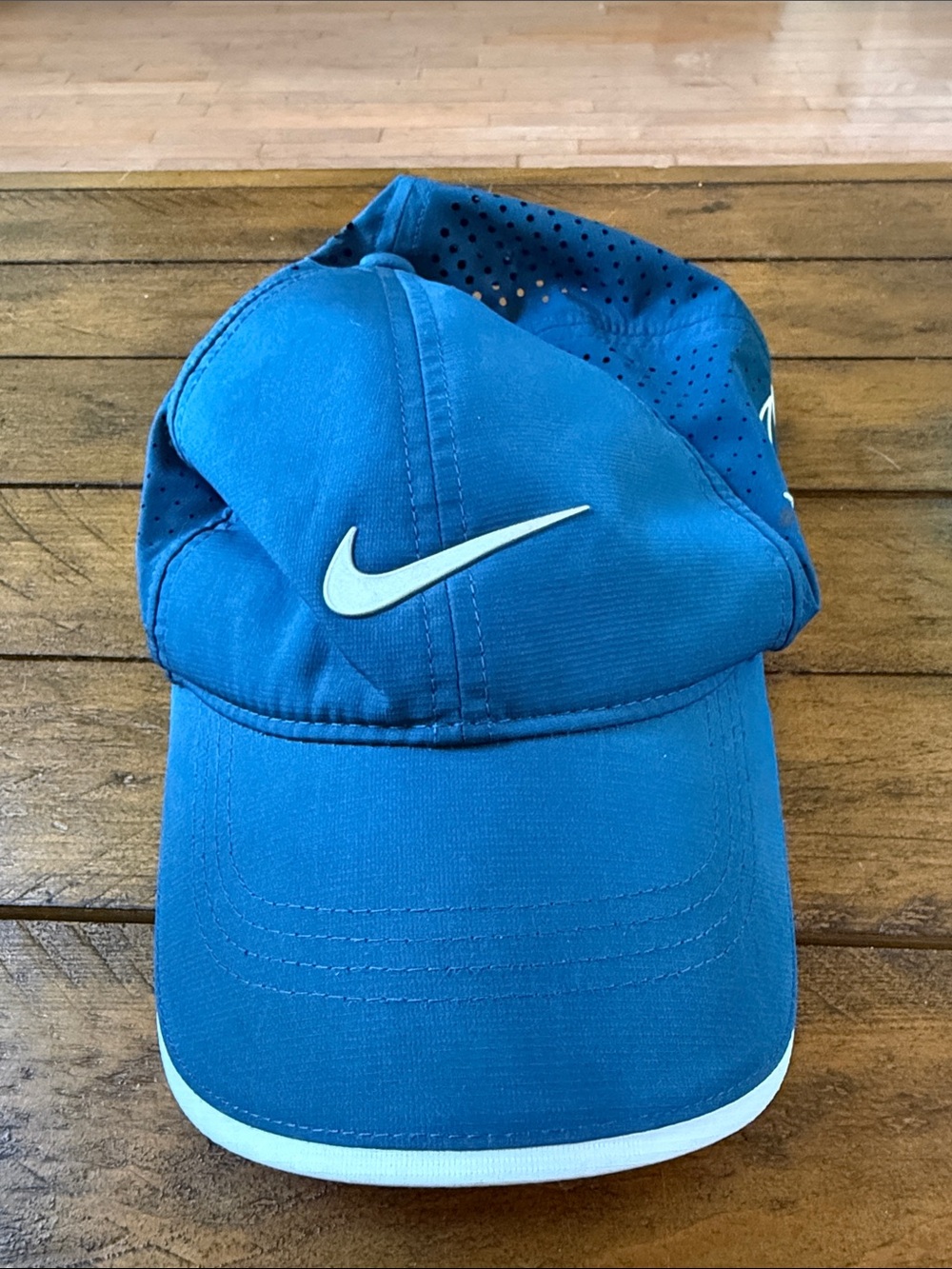 Nike Blue Performance Running Cap with White Swoosh